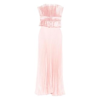 L&rsquo;Id&eacute;e Pleated Ruffled Gown