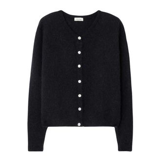 American Vintage Zachte Zwarte Cardigan - Vitow - Dames - Truien - Zwart - Maat: L Wol