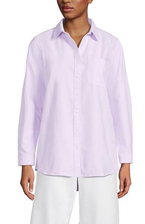 Lands End Oxford Shirt in Pale Whisper Lilac at Nordstrom, Size X-Small P