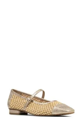 Donald J Pliner Ditzy Mary Jane Ballet Flat in Platino at Nordstrom Rack, Size 9.5