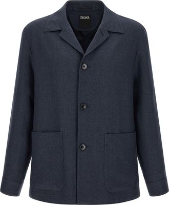Ermenegildo Zegna Linen Full-Length Mens Jacket