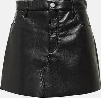 Frame Denim Le High N Tight leather miniskirt