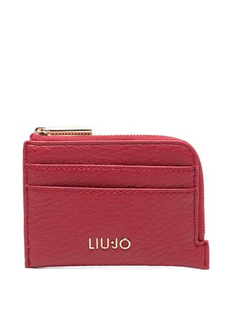 Liu Jo zip card wallet - women - Polyester/Polyester/Polyurethane Resin - One Size - Red