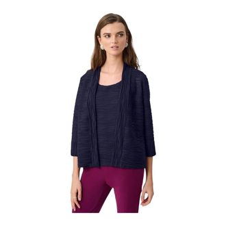 Joseph Ribkoff Set met vest en top - Dames - Truien - Blauw - Maat: XL Zijde