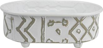 Foreside Home And Garden Multi Pattern Mini Planter Metal in White at Nordstrom