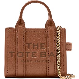 Marc Jacobs The Nano Charm Tote Leather Crossbody Bag in Argan Oil at Nordstrom Rack