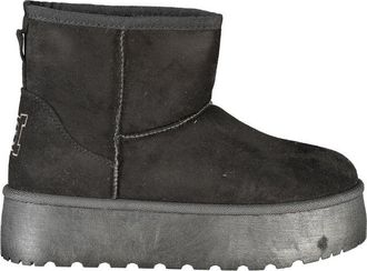 Laura Biagiotti Womens Platform Suede Ankle Boots - Black - Size EU 39