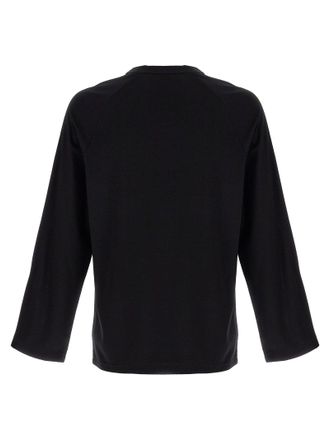 Yohji Yamamoto 3-Stripe Contrast Long Sleeve T-shirt - Black