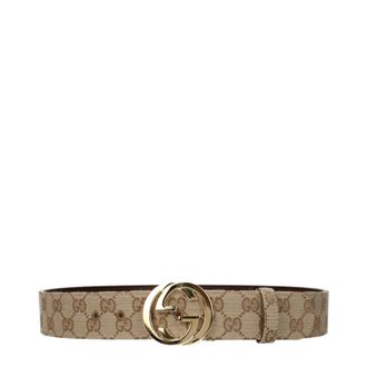 Gucci Herrens Stoffg&uuml;rtel Beige