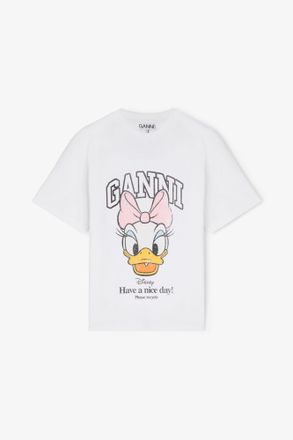 Ganni x Disney Daisy Duck White Baby Fit T-shirt Size XXS