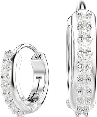 Swarovski Matrix Hoop Oorbellen - Dames - Accessoires - Grijs - Maat: ONE Size