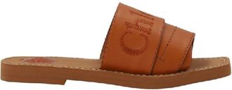 Chlo&eacute; Chlo&egrave; Logo Woody Flat Sandals