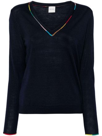 Paul Smith V-neck merino-wool jumper - Blue
