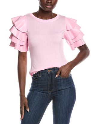 Gracia Ruffles Tiered Short Sleeve Top