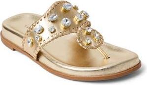 Jack Rogers Jacks Jewel Sport Flip Flop in Jacks Platinum at Nordstrom Rack, Size 6.5