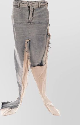 Rick Owens denim asymmetric skirt