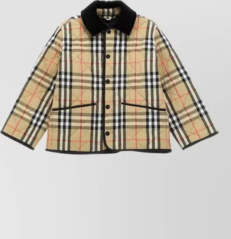 Burberry checked single-breasted coat