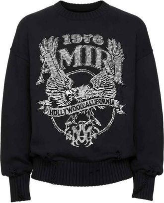 Amiri Graphic-print distressed sweater