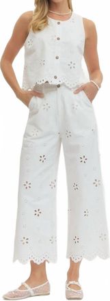 Entro Eyelet Embroidered Set In Off White
