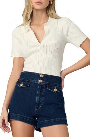 Joe's The Jess Pointelle Polo Sweater in Milk at Nordstrom, Size X-Small