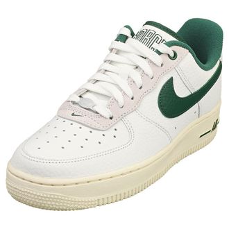 Nike AIR Force 1 07 Womens Fashion Trainers in White Green - 4 UK