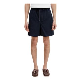 Maison Kitsun&eacute; Shorts met elastische tailleband - Heren - Korte broeken - Blauw - Maat: XL Katoen