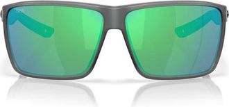 Costa Rincon II 64mm Sunglasses in Smoke Crystal /Green 580G at Nordstrom