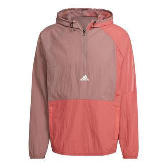 adidas Colorblock Sports Gym Hooded Jacket Pink HZ9708