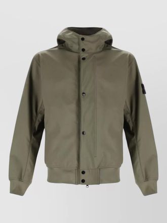 Stone Island hooded parka jacket long sleeves ribbed trims
