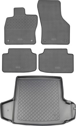 OEM Juego De Alfombrillas De Goma Para Coche Y Alfombrilla Para Maletero Skoda Octavia Iii 5e Kombi (5 Puertas) De Mayo De 2013 A Mayo De 2020