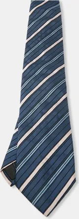 S.T. Dupont S. t. Dupont Blue Diagonal Striped Silk Tie