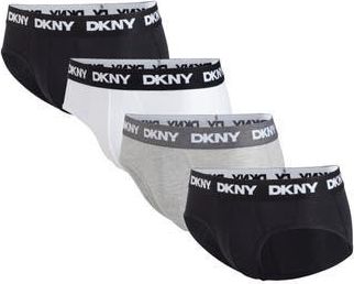 DKNY Pack of Four Briefs in Black/White/Grey/Black at Nordstrom Rack, Size X-Large