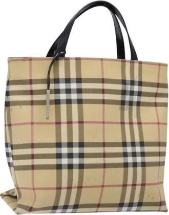 Burberry Tweedehands leren handtassen - Dames - Vintage Shopper - Beige - ONE Size - Leer - Vintage