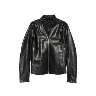 Rick Owens Release Asymmetric-zip Leather Jacket