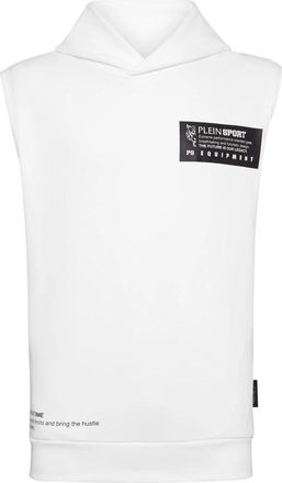 Plein Sport Mouwloze Sweatshirt - Heren - Sportshirts - Wit - 5XL - Katoen - Fitness