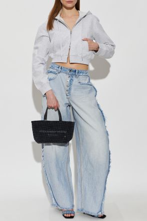 Alexander Wang Jeans With Raw Finish, Womens, Blue