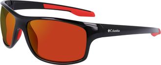 Columbia Mens Sunglasses C559SP BURR - Shiny Black & Red/Orange Revo with Orange Revo Lens
