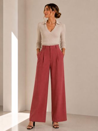 L.k. Bennett Straight Leg Trouser Pants In Salmon Pink