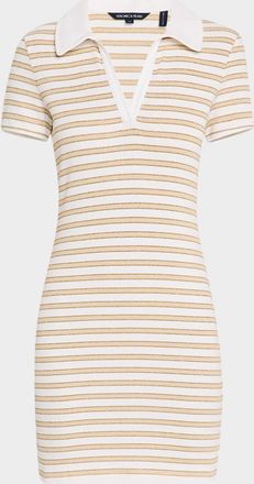 Veronica Beard Bailey Stripe Short-Sleeve Polo Dress