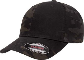 Flexfit Multicam 6 Panel Baseball Cap Officially Licensed Multi-Cam 2 Patterns Black Camo or Green Camo, Multicam Black, Large-X-Large