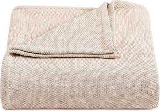 Tommy Hilfiger Cotton Pique Solid Blanket