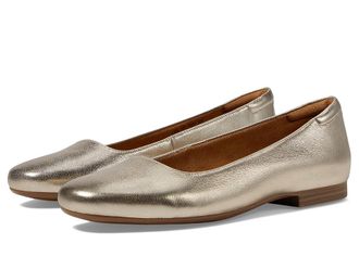 Naturalizer Kelly Ballet Womens Flat Shoes Warm Silver Leather : 8.5 W (C)