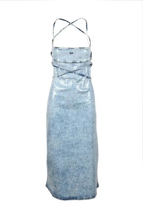 Diesel Long Coated Dress - Light Blue