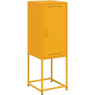 vidaXL Highboard Mustard Yellow 36x39x107 cm Steel Vidaxl