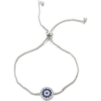 Eye Candy Los Angeles Evil Eye Bracelet in Silver at Nordstrom Rack