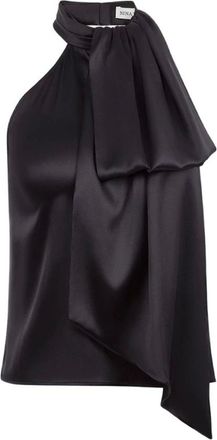 Nina Ricci Top con scollo a V in raso di seta - - Tops - Donna - Nero - M