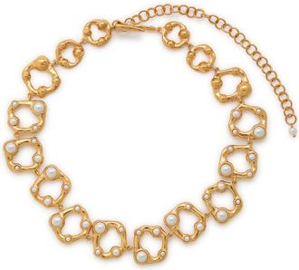 Joanna Laura Constantine Statement Wave 18kt Gold-plated Necklace - One Size