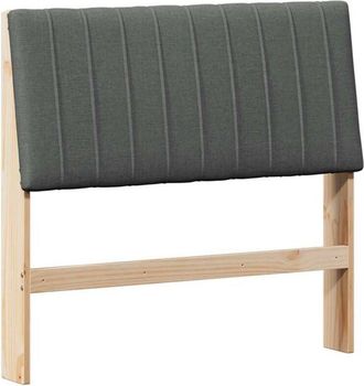 vidaXL Upholstered Headboard Dark Grey 100 cm Solid Pine Wood vidaXL