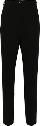 Dolce & Gabbana Milano Cigarette Broeken - Dames - Slim Fit Broeken - Zwart - M - Leer - Broeken