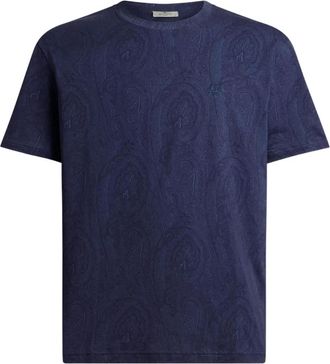 Etro T-shirt con stampa - Blu
